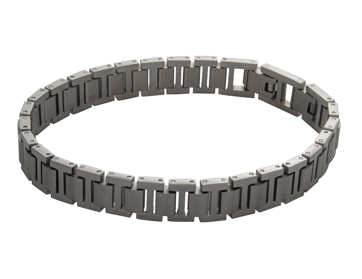 Stainless Steel Polished/Brushed Watch Link Chain Bracelet
