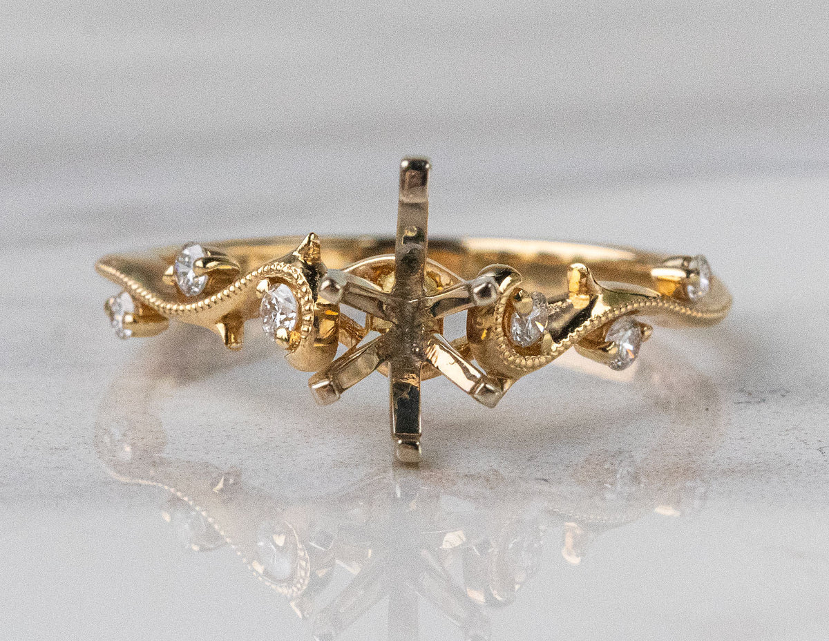 14K Yellow Gold Engagement Ring