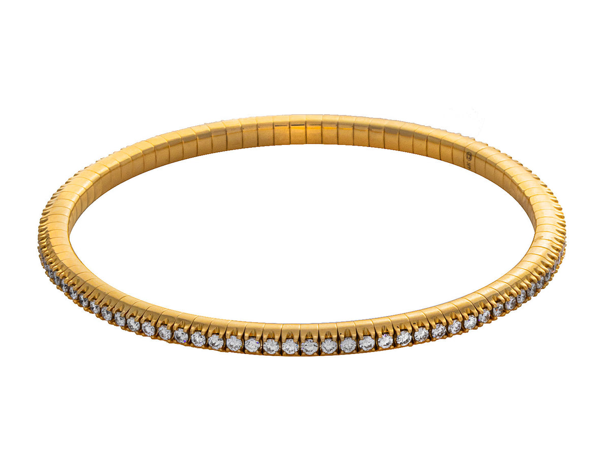 1 7/8ct. t.w. Diamond Stretchy Bangle Bracelet in 14K Yellow Gold