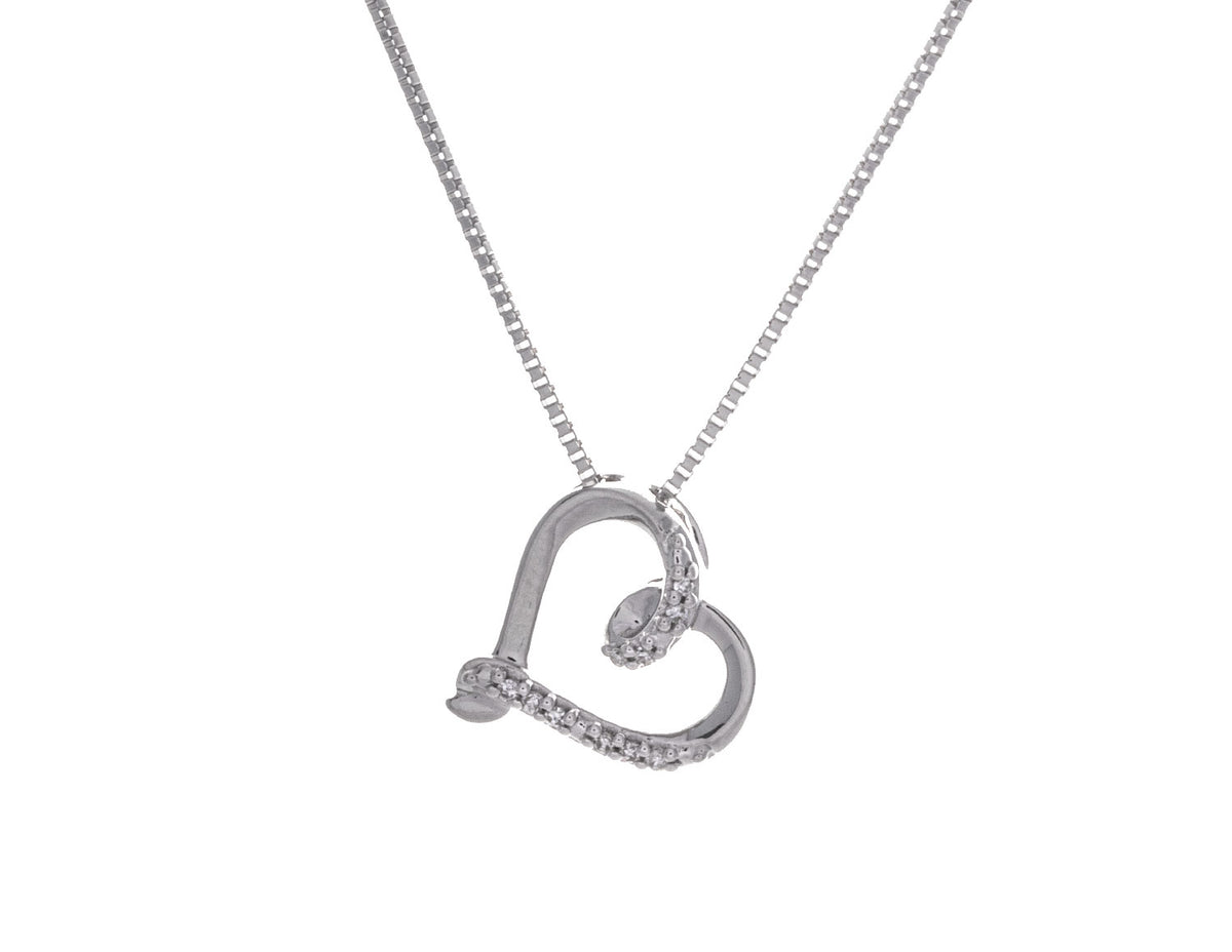 .03ct. t.w. Diamond Heart Pendant in Sterling Silver