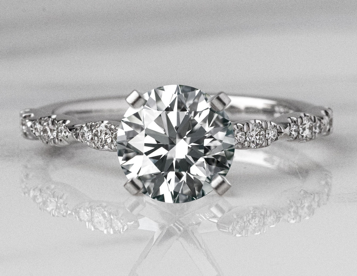 1/7ct. t.w. Diamond Engagement Ring in 14K White Gold