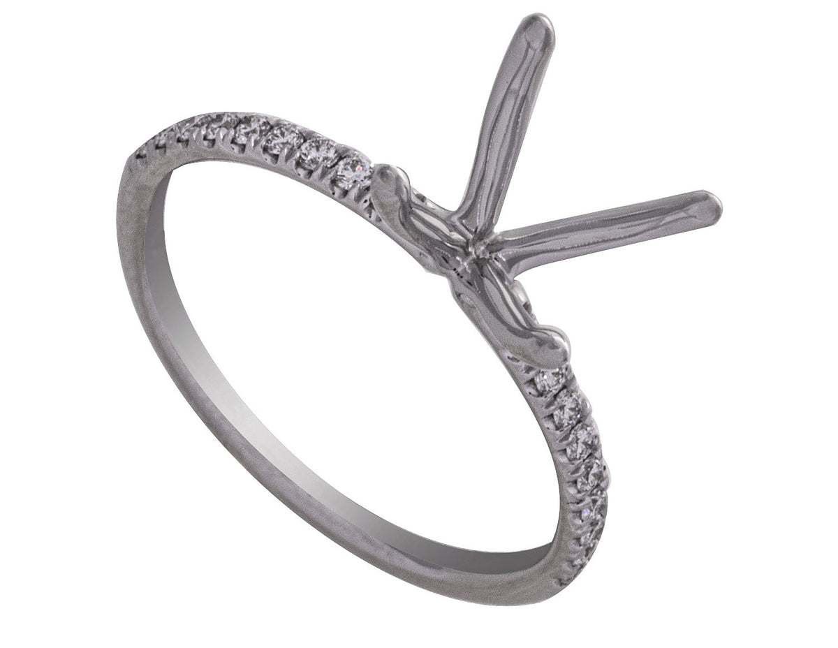 1/6ct. t.w. Diamond Engagement Ring in 14K White Gold