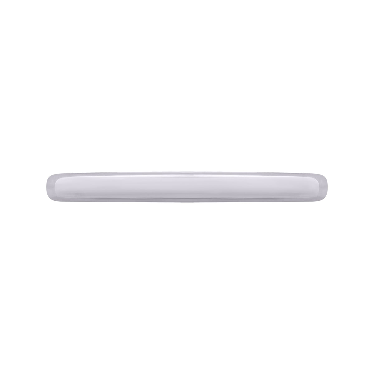 2mm Plain Wedding Band in 14K White Gold