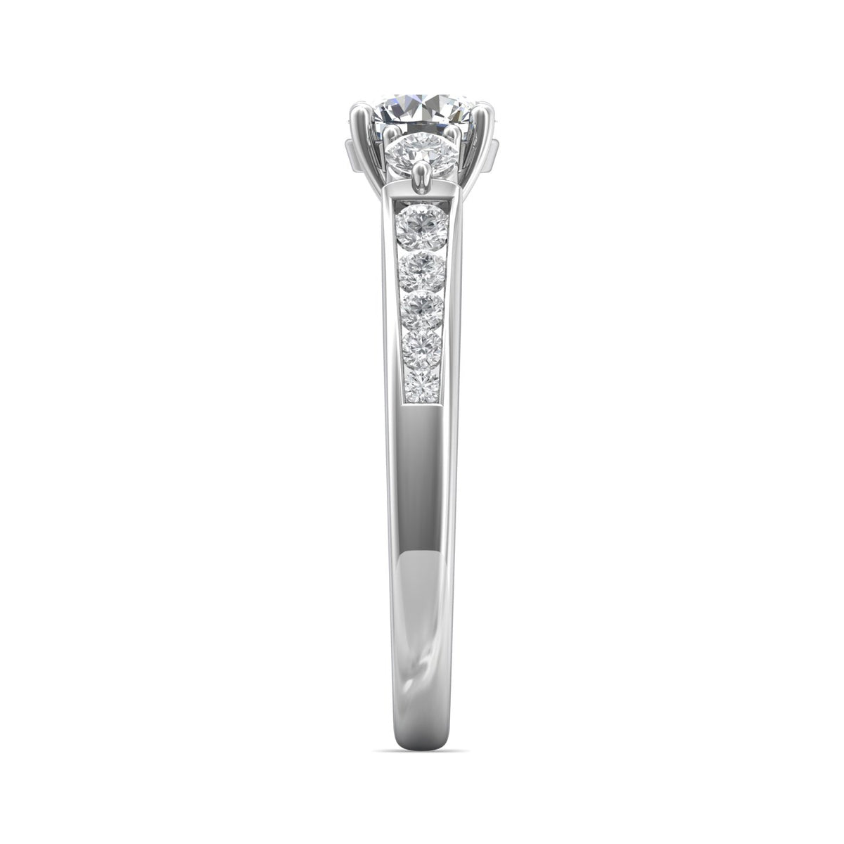 1/2ct. t.w. Round Cut Diamond Engagement Ring in 14K White Gold