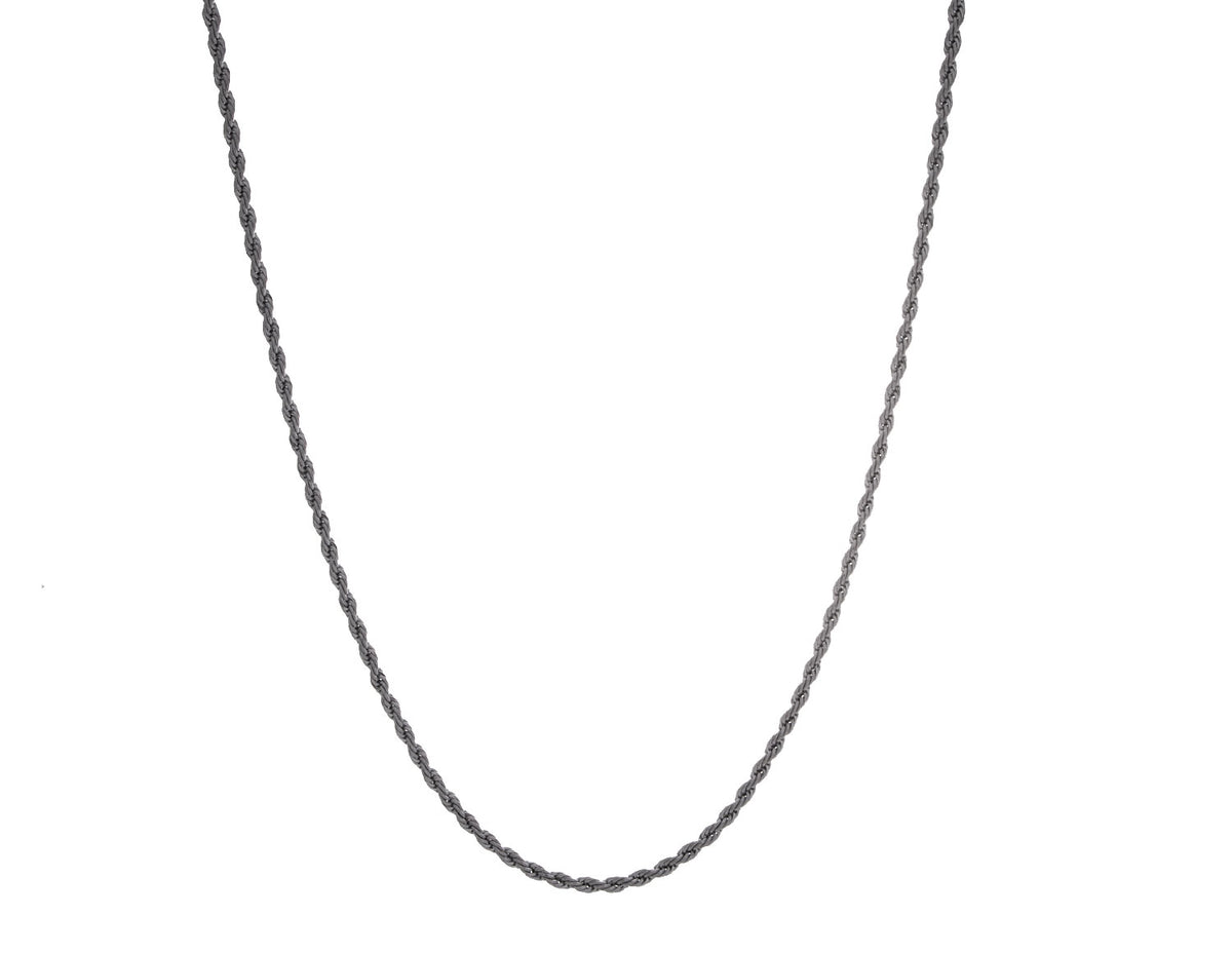 20" Polished Rope Chain in Stainless Steel