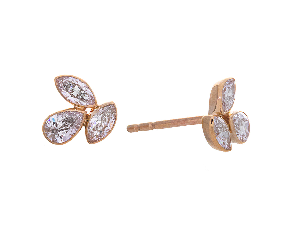 5/8ct. t.w. Newborn Lab Created Diamond Cluster Stud Earrings in 14K Yellow Gold