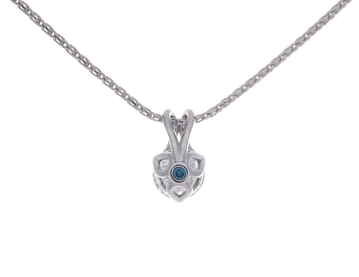 2/5ct. Newborn Lab Created Diamond Pendant in 14K White Gold