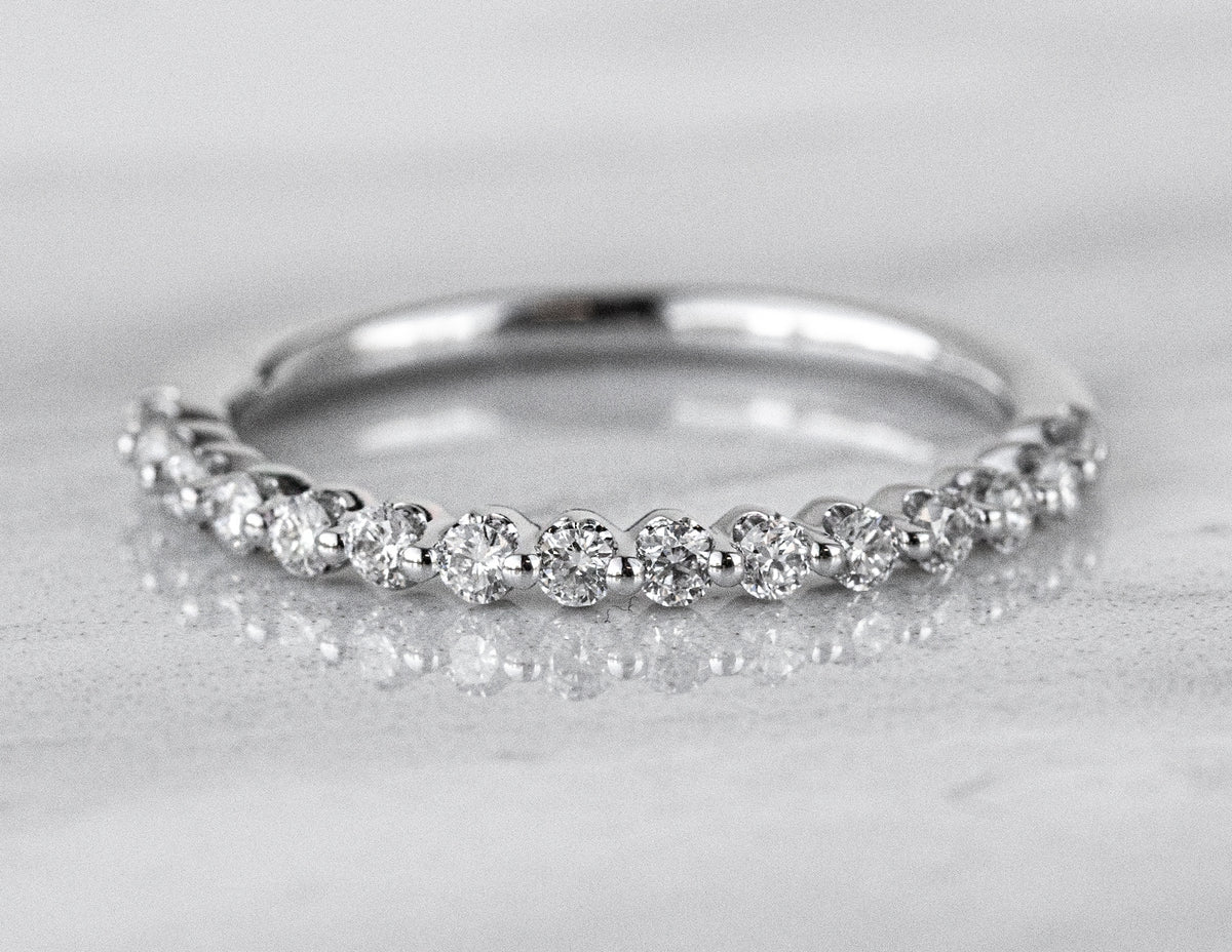 1/3ct. t.w. Newborn Lab Created Diamond Anniversary Ring in 14K White Gold