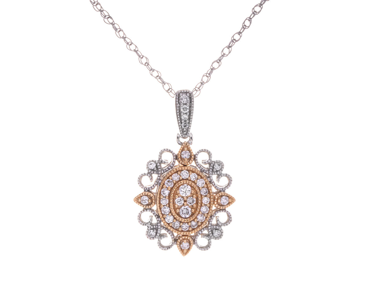 14K White & Yellow Gold Fashion Pendant