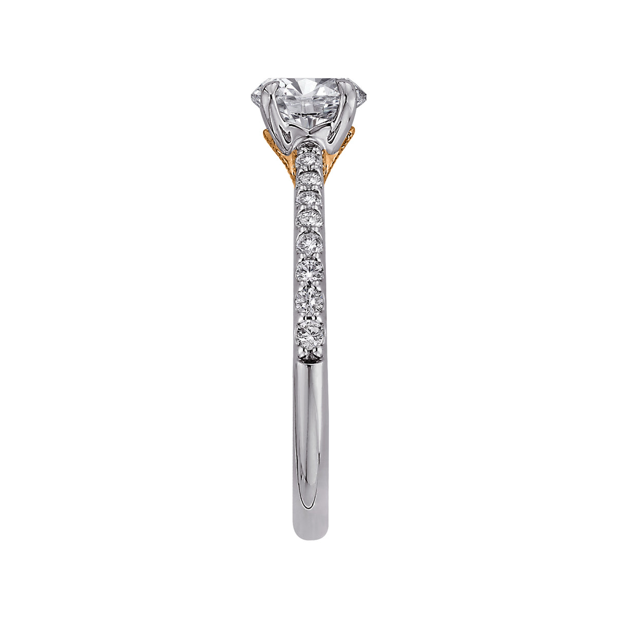 1/3ct. t.w. Diamond Engagement Ring in 14K White and Yellow Gold