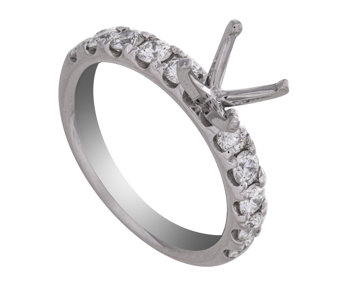 7/8ct. t.w. Round Cut Kessler 81 Diamond Engagement Ring in Platinum