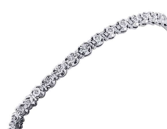 1/2ct. t.w. Diamond Illusion Bracelet in Sterling Silver