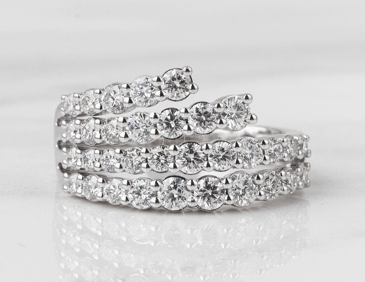1 2/5ct. t.w. Round Cut Diamond Fashion Ring in 14K White Gold