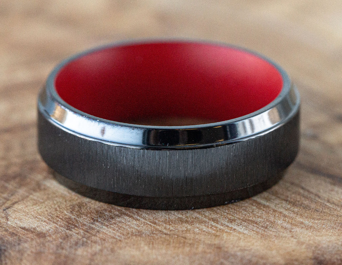 8mm Black Zirconium Men's Wedding Ring