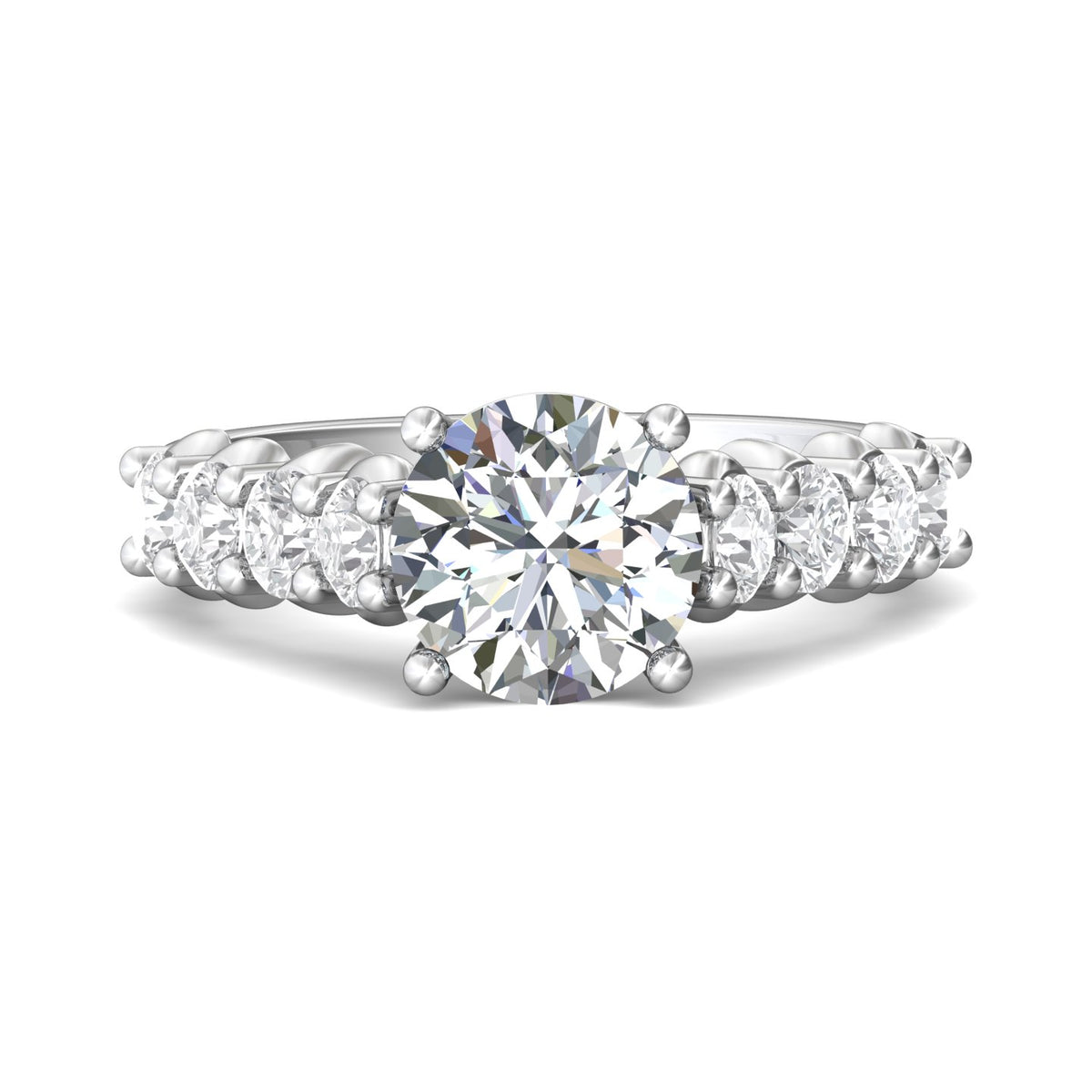 1 1/5ct. t.w. Diamond Engagement Ring in 14K White Gold