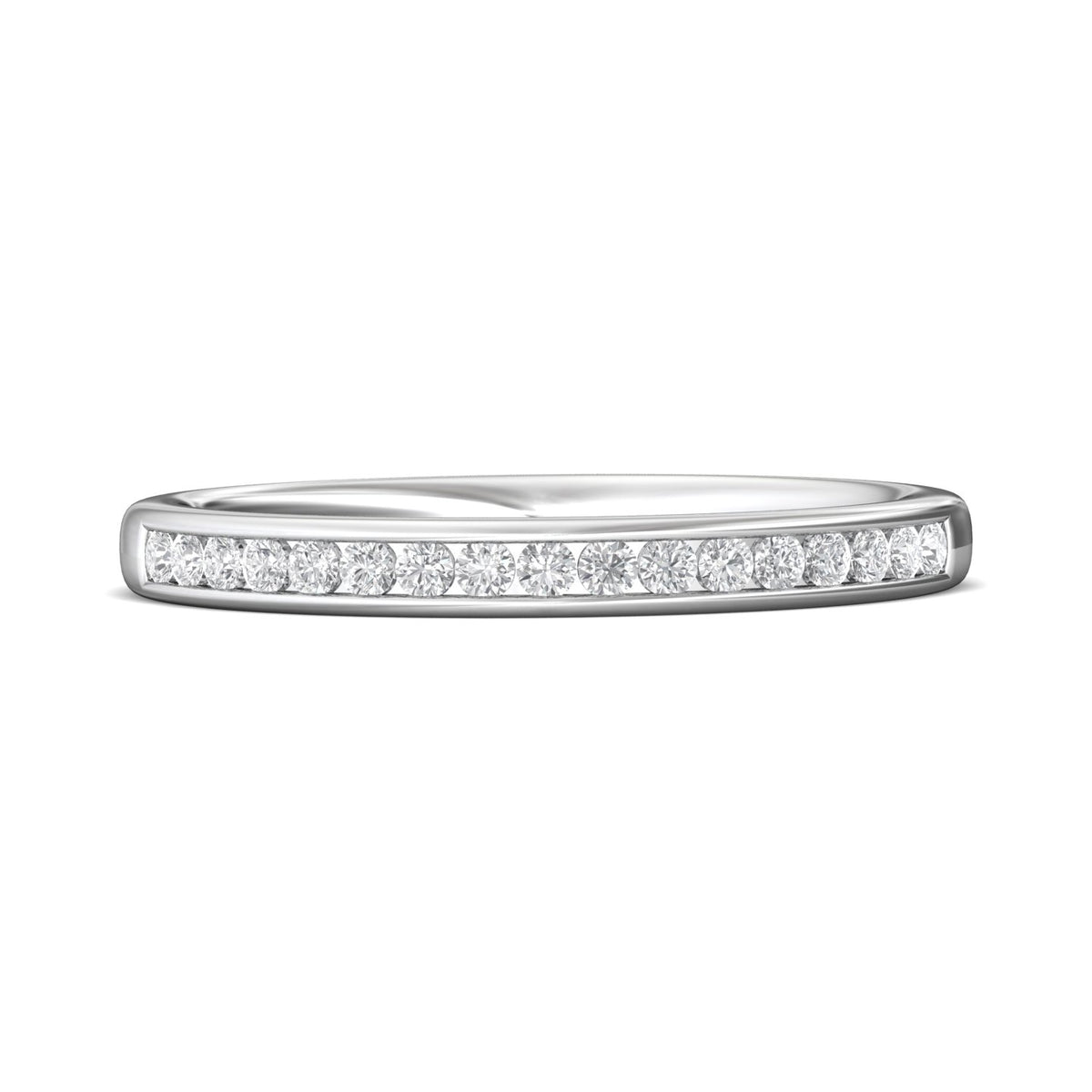 1/4ct. t.w. Round Cut Diamond Wedding Ring in 14K White Gold