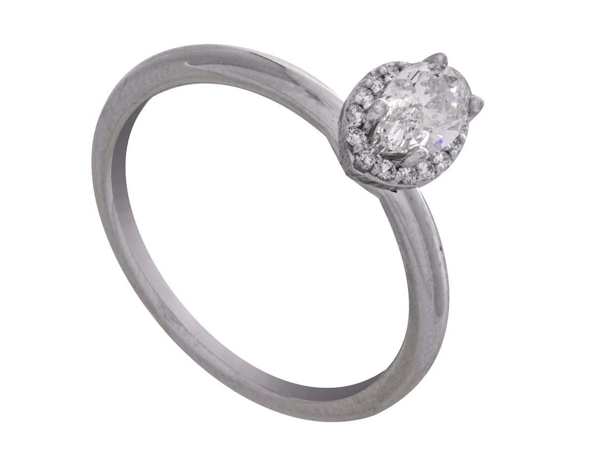 3/8ct. t.w. Marquise Cut Diamond Engagement Ring in 14K White Gold
