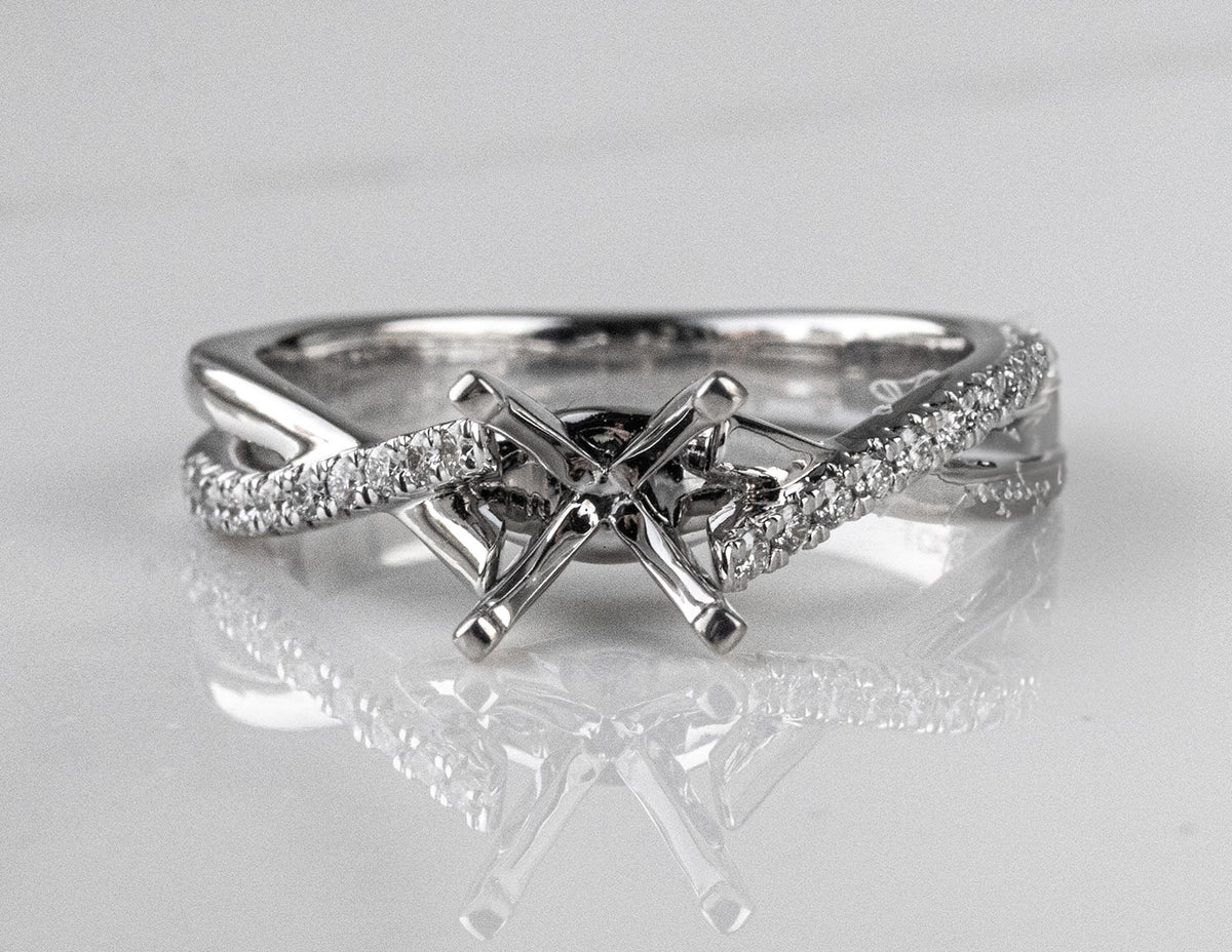 1/7ct. t.w. Diamond Engagement Ring in 14K White Gold