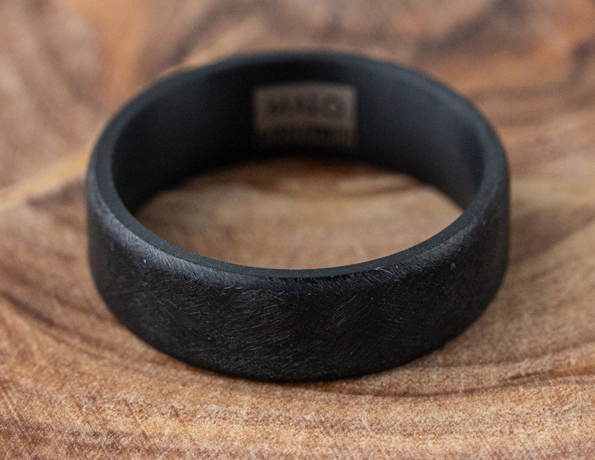 7mm Black Tantalum and Satin Men's Wedding Band