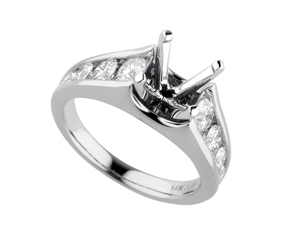 1ct. t.w. Diamond Engagement Ring in 14K White Gold