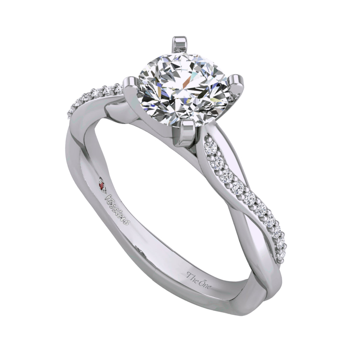 1/10ct. t.w. Diamond Engagement Ring in 14K White Gold