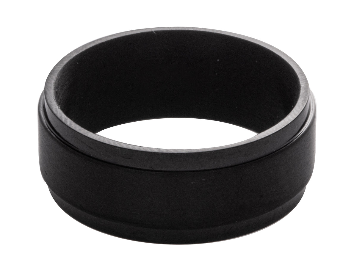 9mm Black Tantalum and Satin Inlay Men's Wedding Ring