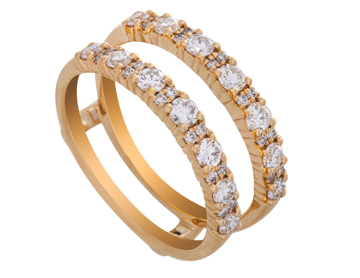 3/4ct. t.w Diamond Wedding Guard Ring in 14K Yellow Gold