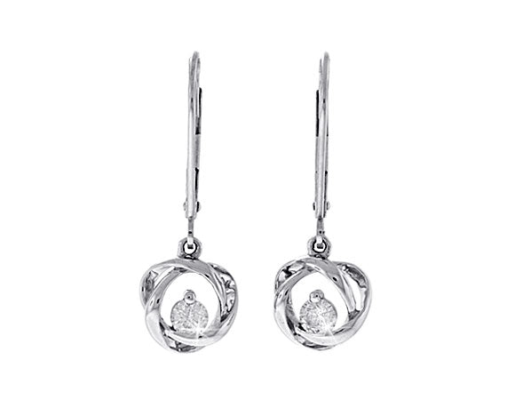 1/3ct. t.w. Kessler 81 Round Diamond Drop Earrings in 14K White Gold