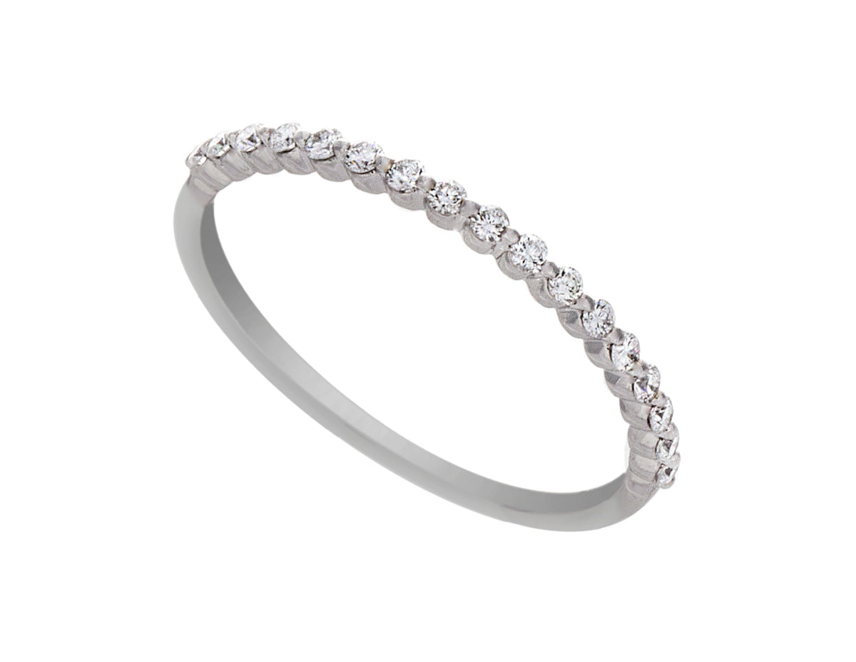 1/7ct. t.w. Round Diamond Anniversary Ring in 14K White Gold