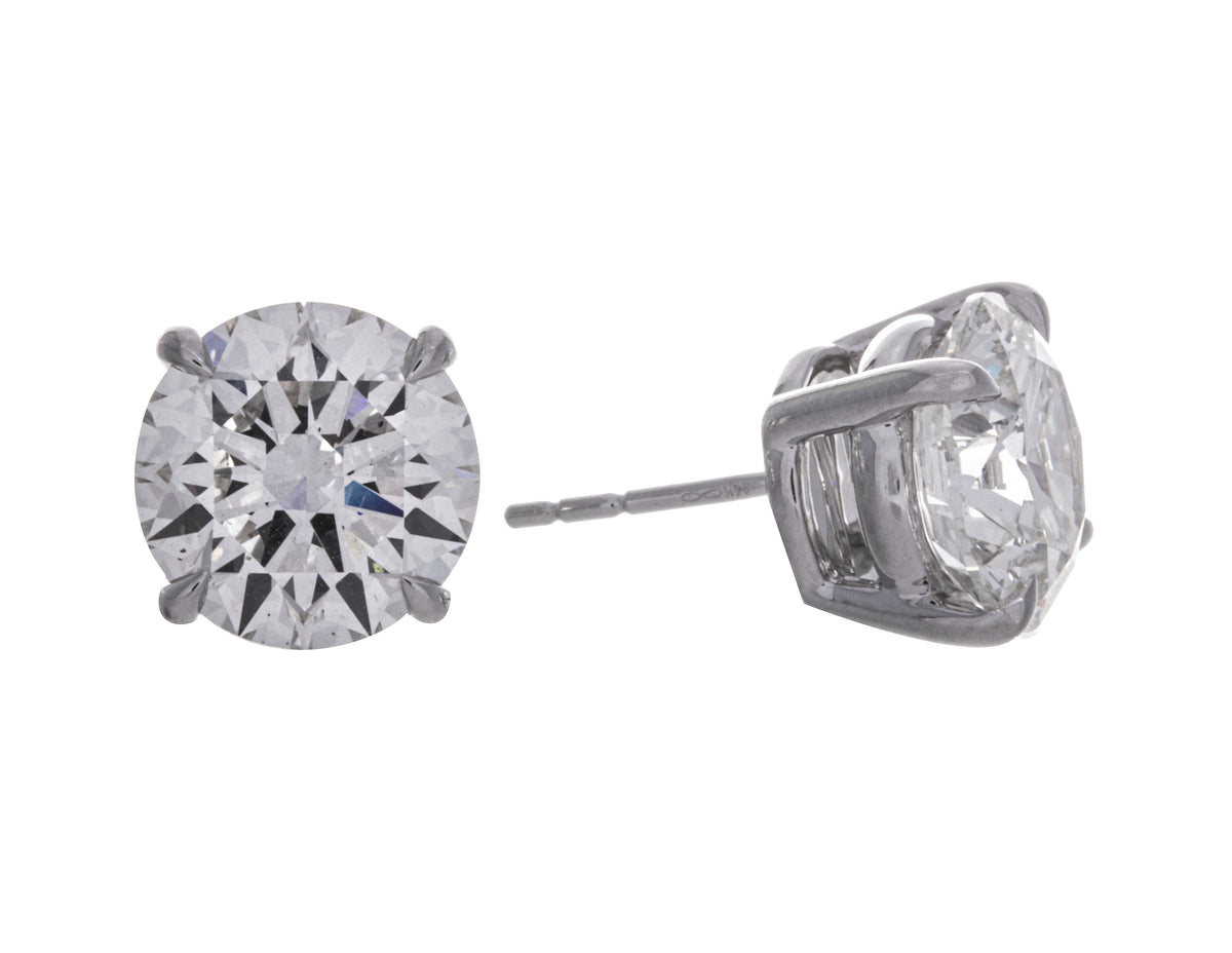 6ct. t.w. Round Brilliant Newborn Lab Created Diamond Stud Earrings in 14K White Gold
