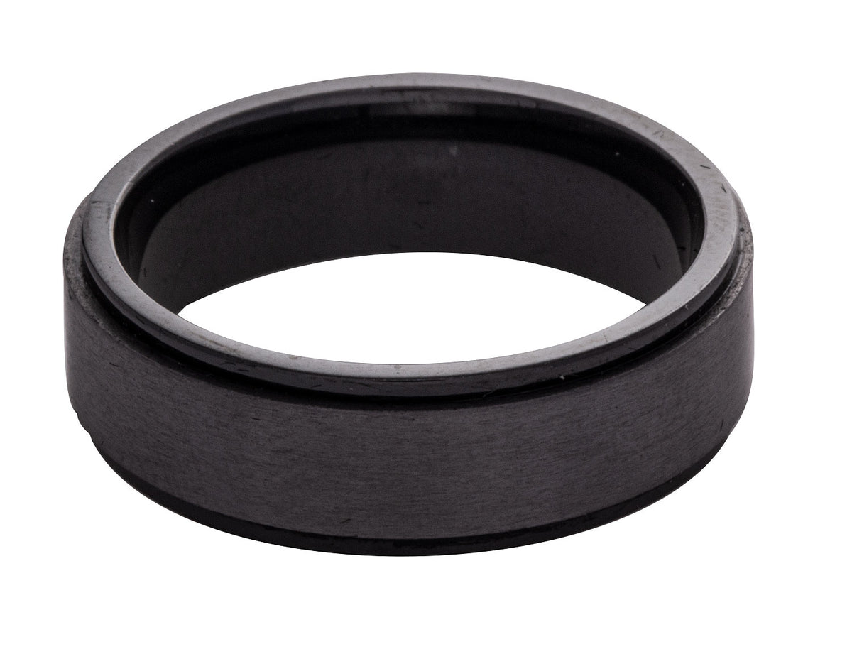 Black Zirconium and Tantalum Wedding Ring