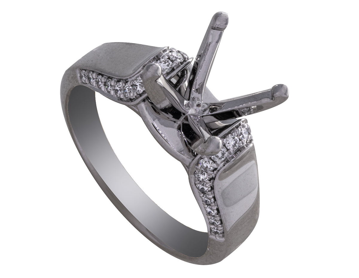 1/4ct. t.w. Diamond Engagement Ring in 14K White Gold