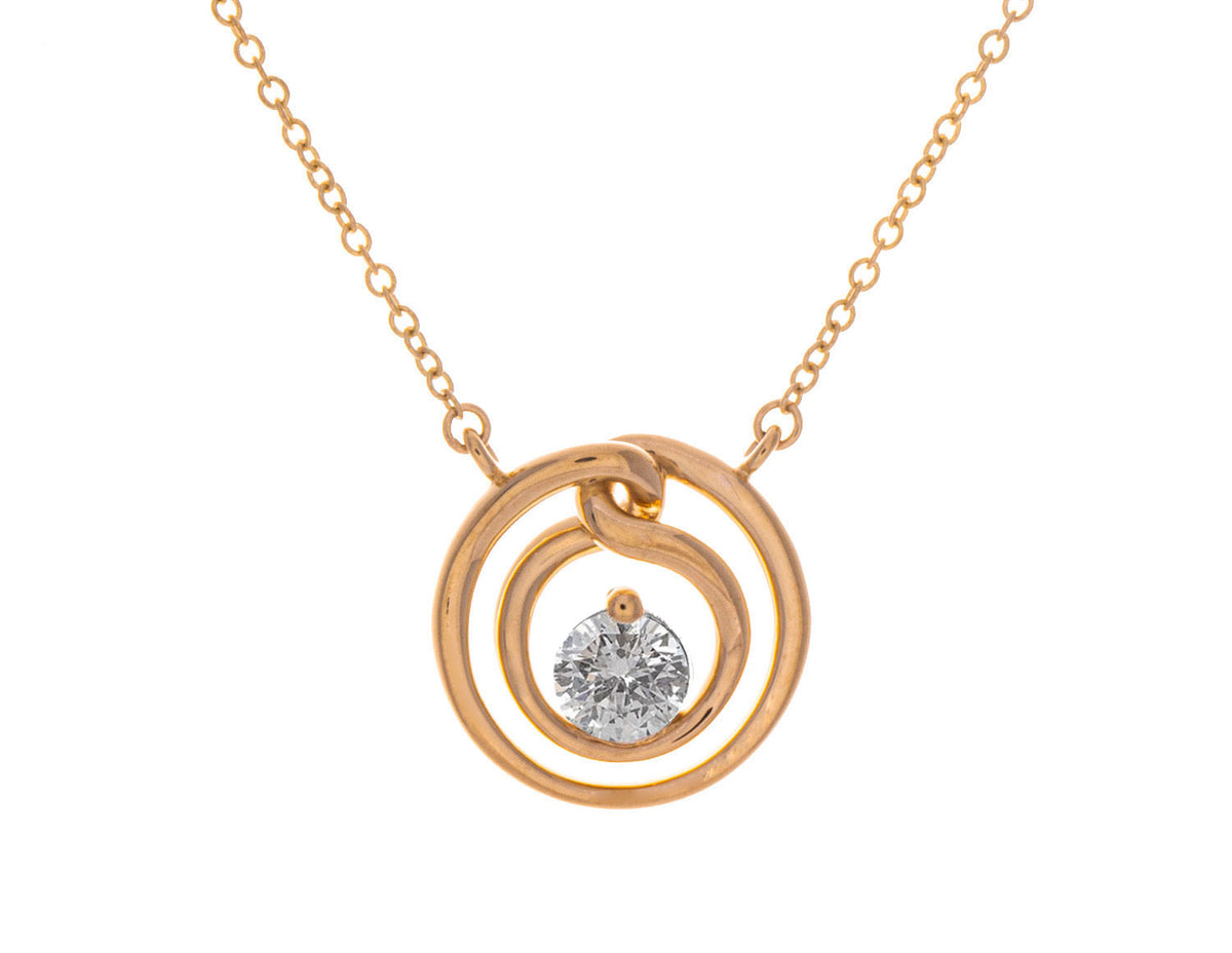 1ct. Kessler 81 Diamond Pendant in 14K Yellow Gold