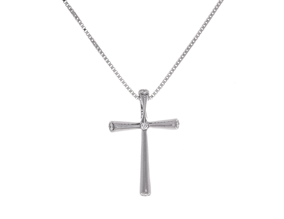 .05ct. t.w. Cross Diamond Pendant in Sterling Silver