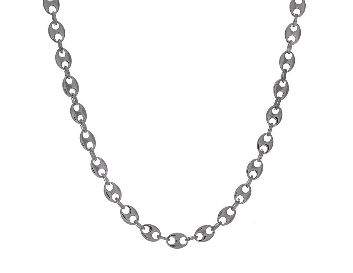 Puffed Mariner Necklace in Sterling Silver