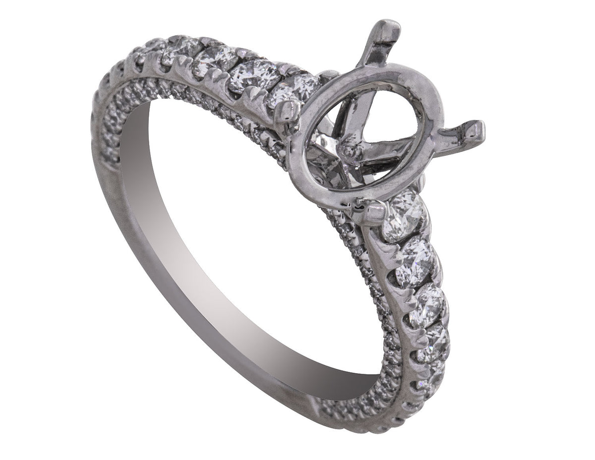 9/10ct. t.w. Kessler 81 Diamond Engagement Ring in Platinum