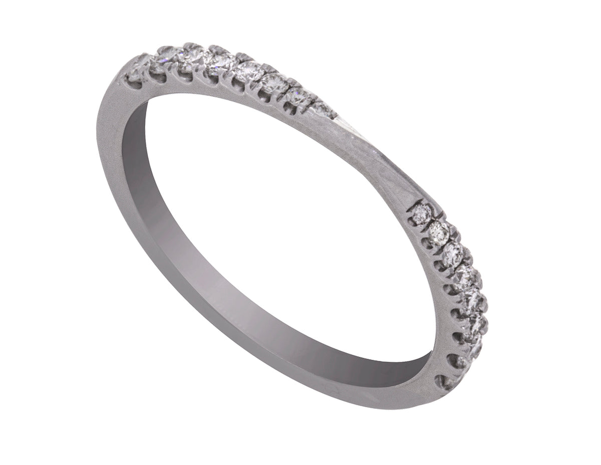 1/4ct. t.w. Diamond Twist Anniversary Ring in 14K White Gold