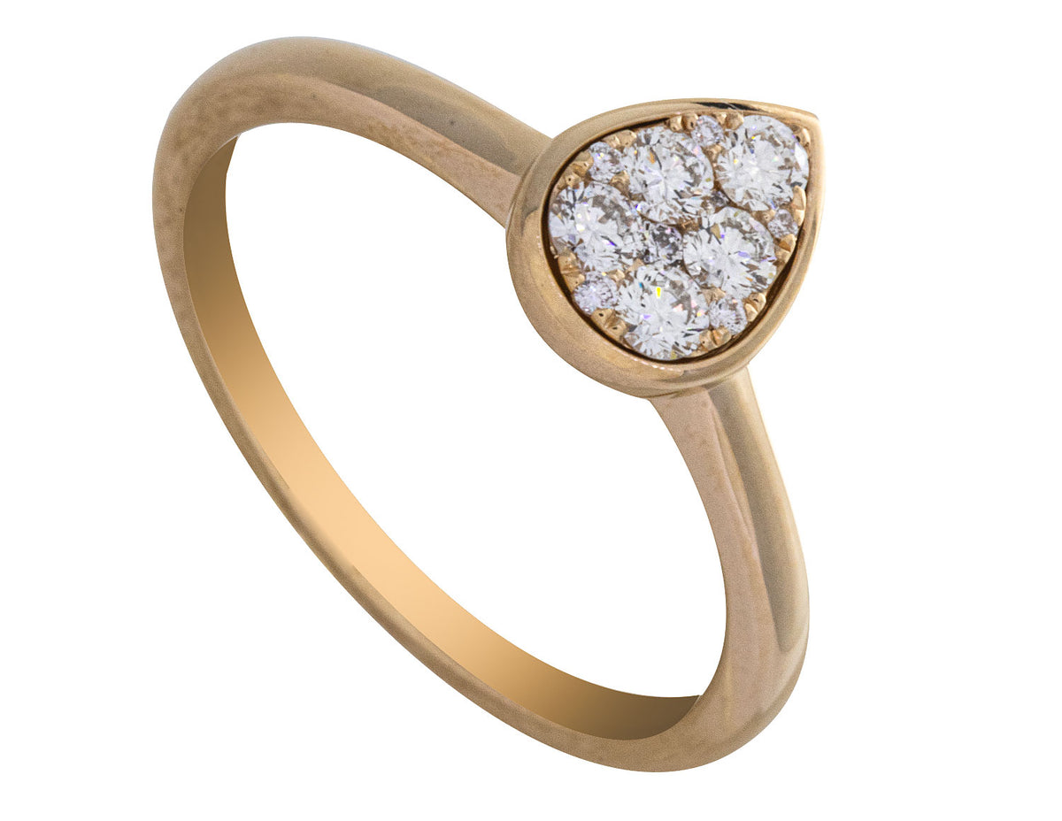 1/4ct. t.w. Diamond Cluster Ring in 14K Yellow Gold