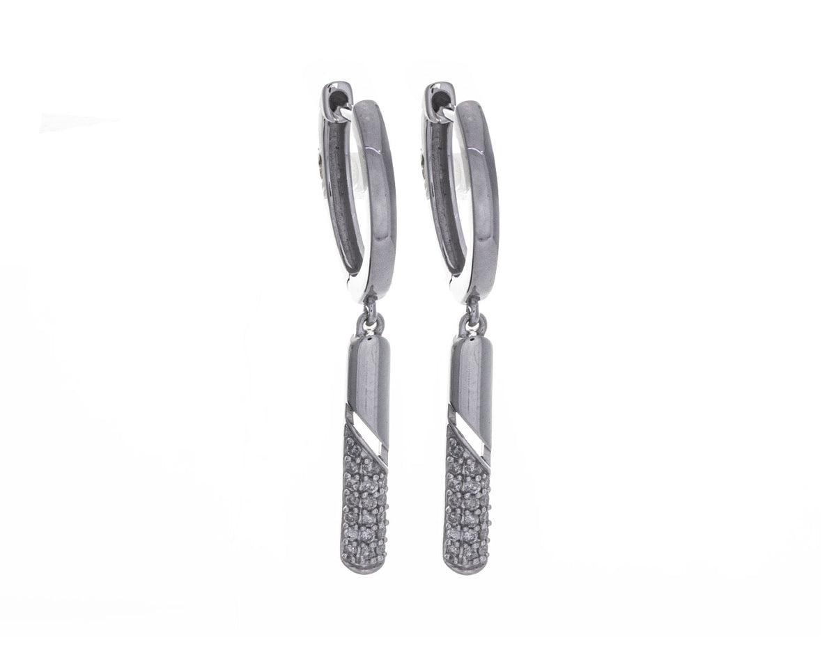 1/6ct. t.w. Diamond Dangle Earrings in Sterling Silver