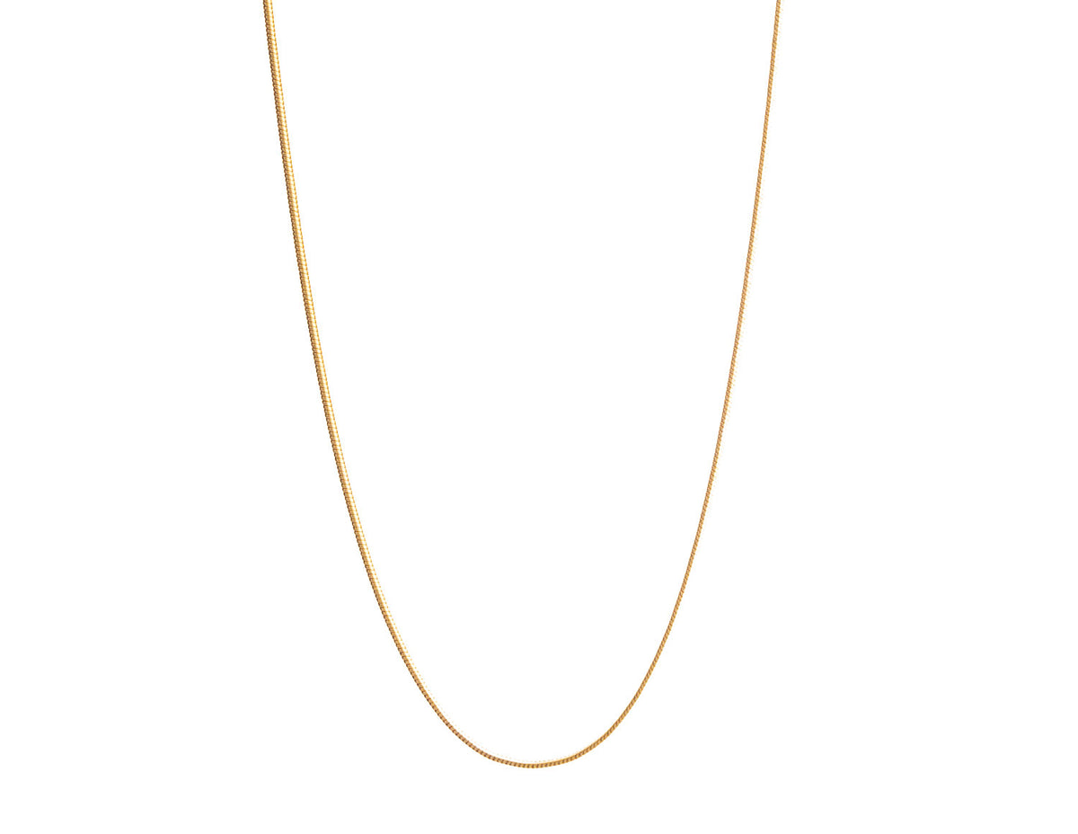 16" 1.7mm Oval Snake Chain in 14K Yellow Gold