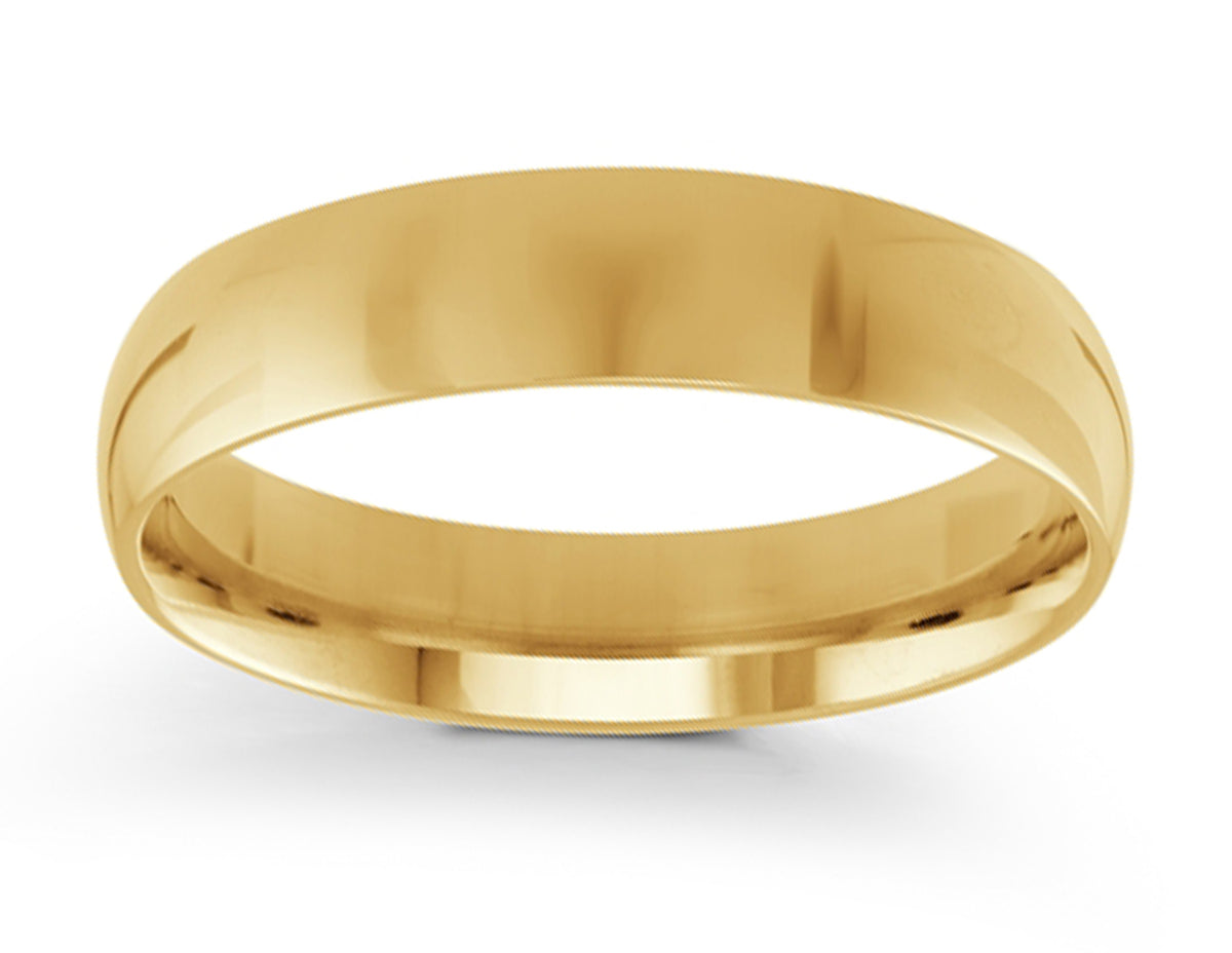 5mm Wedding Ring in 14K Yellow Gold
