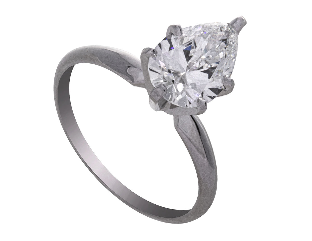 2ct. Pear Shape Newborn Lab Created Diamond Engagement Ring