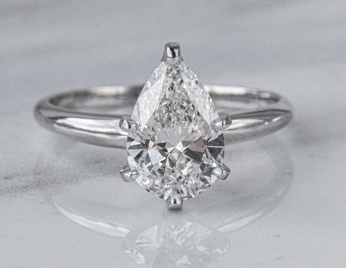 2ct. Pear Shape Newborn Lab Created Diamond Engagement Ring