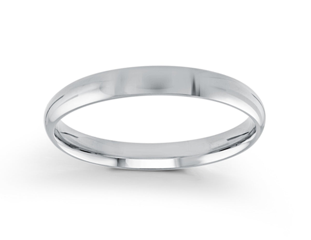 3mm Wedding Ring in 14K White Gold