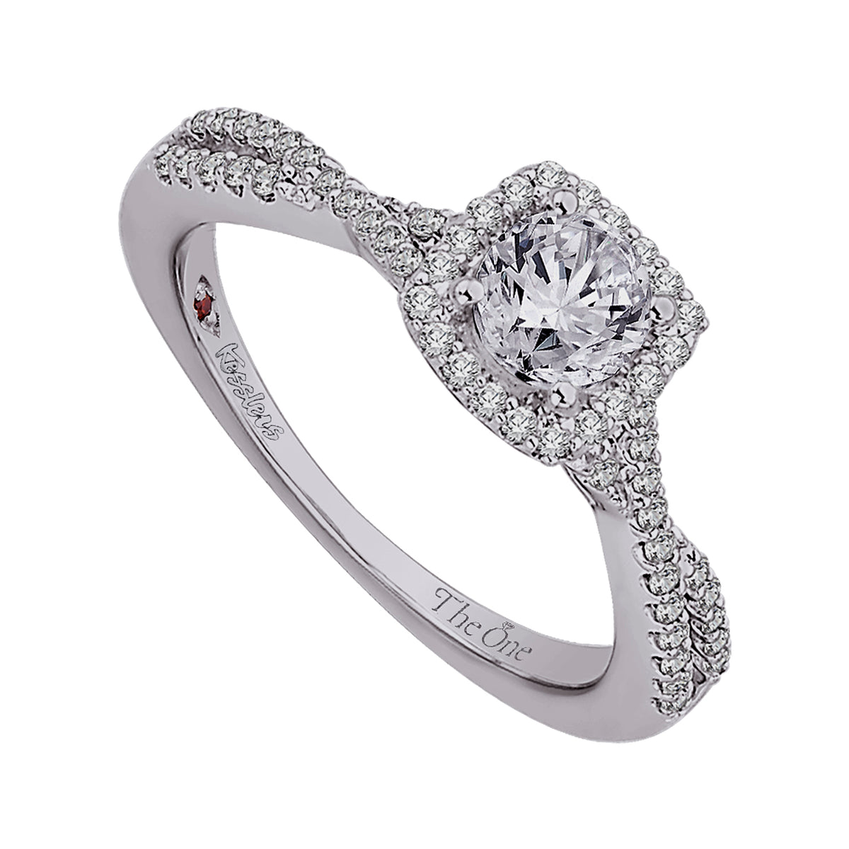1/3ct. t.w. Round Cut Diamond Engagement Ring in 14K White Gold