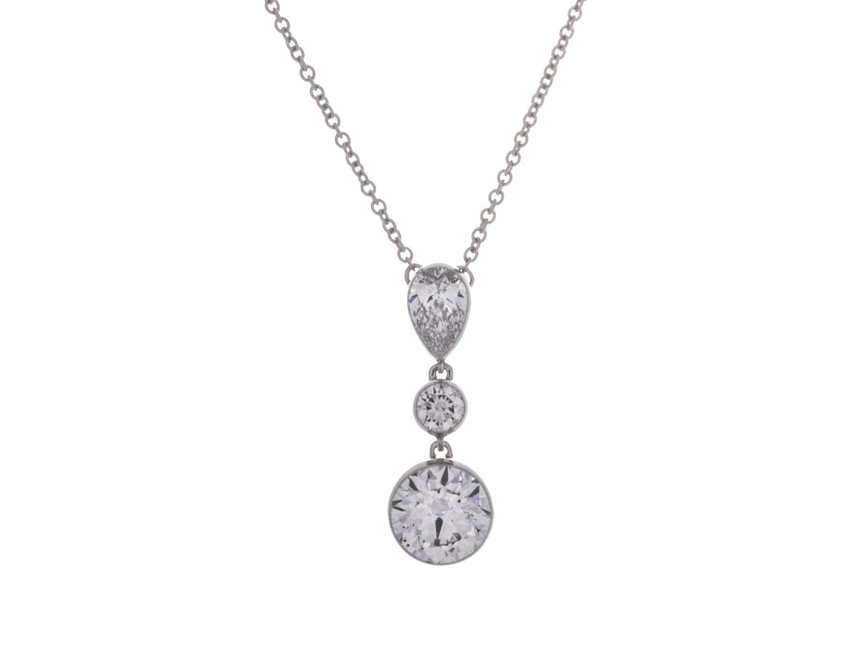 1 1/2ct. t.w. Newborn Lab Created Diamond Skyset Fashion Pendant in 14K White Gold