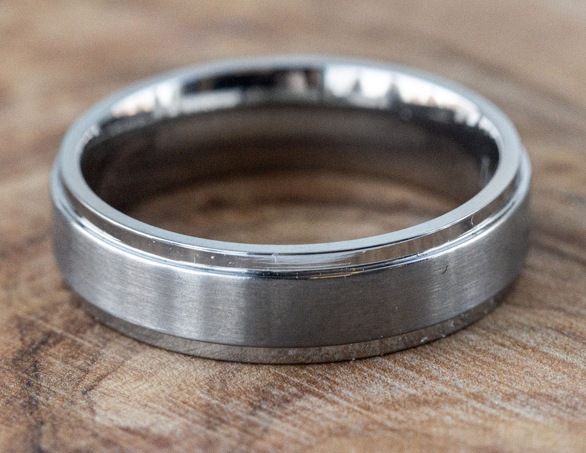 6mm Men's Wedding Band in Titanium