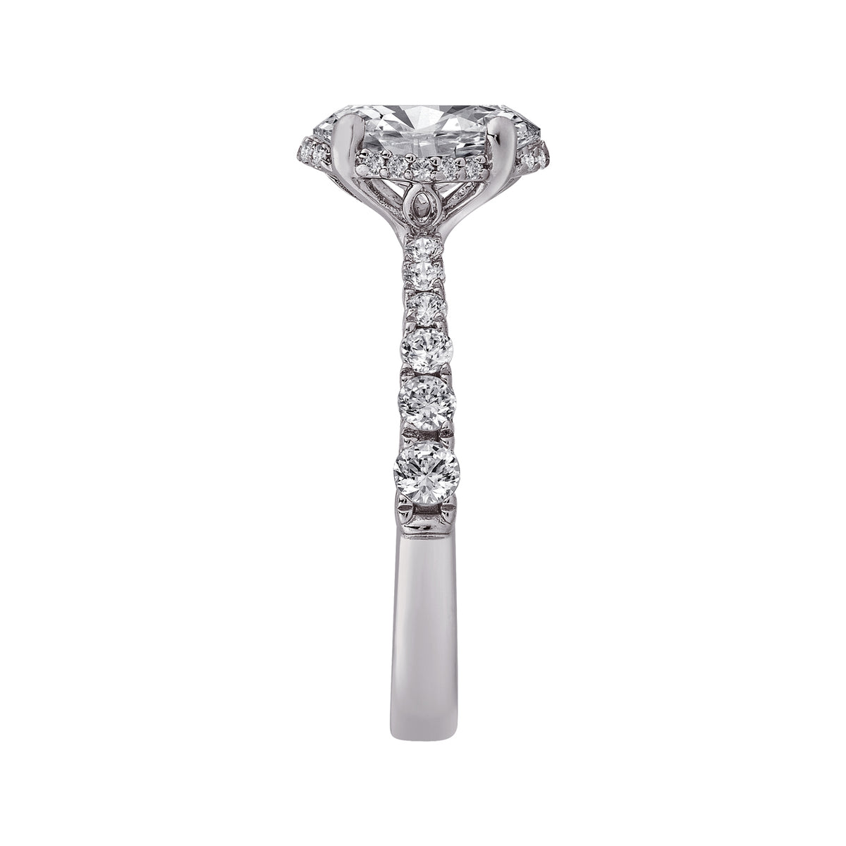 1/2ct. t.w. Round Cut Diamond Engagement Ring in 14K White Gold