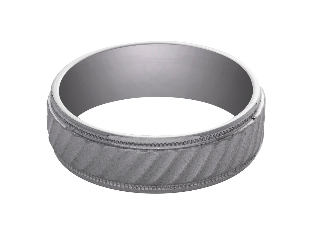 Cobalt Chrome Milgrain Wedding Ring