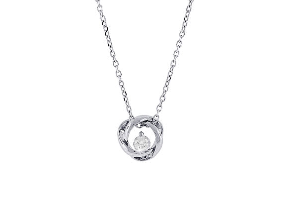 1/7ct. t.w. Kessler 81 Round Diamond Pendant in Sterling Silver
